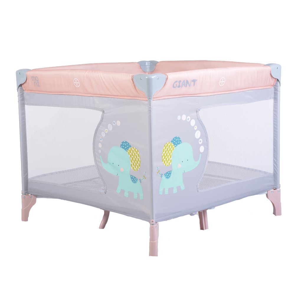 MONI Tarc de joaca pliabil pentru copii 93x93 cm Giant Giant Light Pink