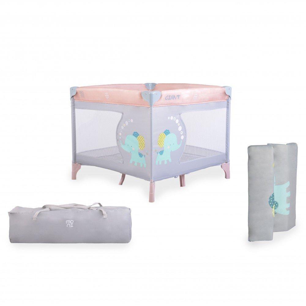 MONI Tarc de joaca pliabil pentru copii 93x93 cm Giant Giant Light Pink
