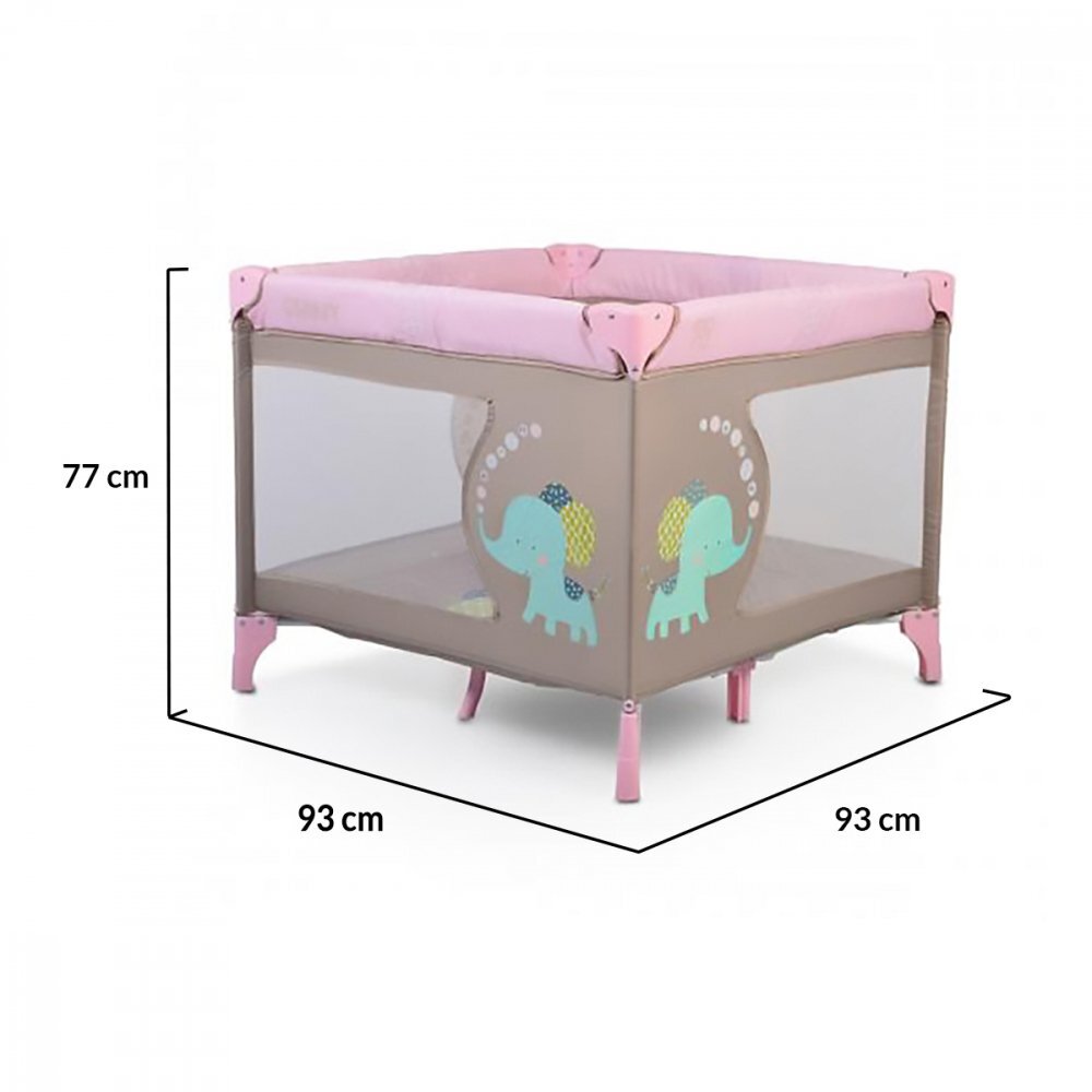 MONI Tarc de joaca pliabil pentru copii 93x93 cm Giant Giant Pink
