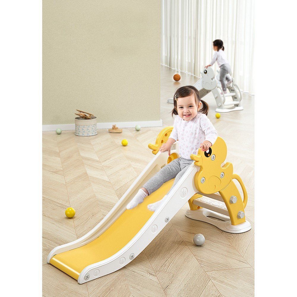 MONI Tobogan din plastic pentru copii cu margini rotunjitebaza stabilamanere de sustinere la urcare