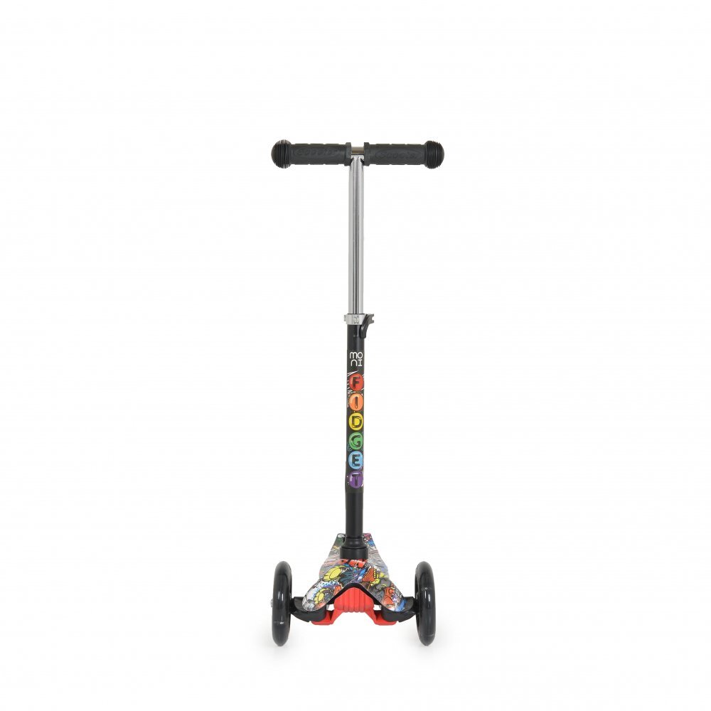 MONI Trotineta intuitiva cu inaltime reglabila intre 50-74cmroti cu lumini LEDde la 3ani si pana la 40kg Fidget Black