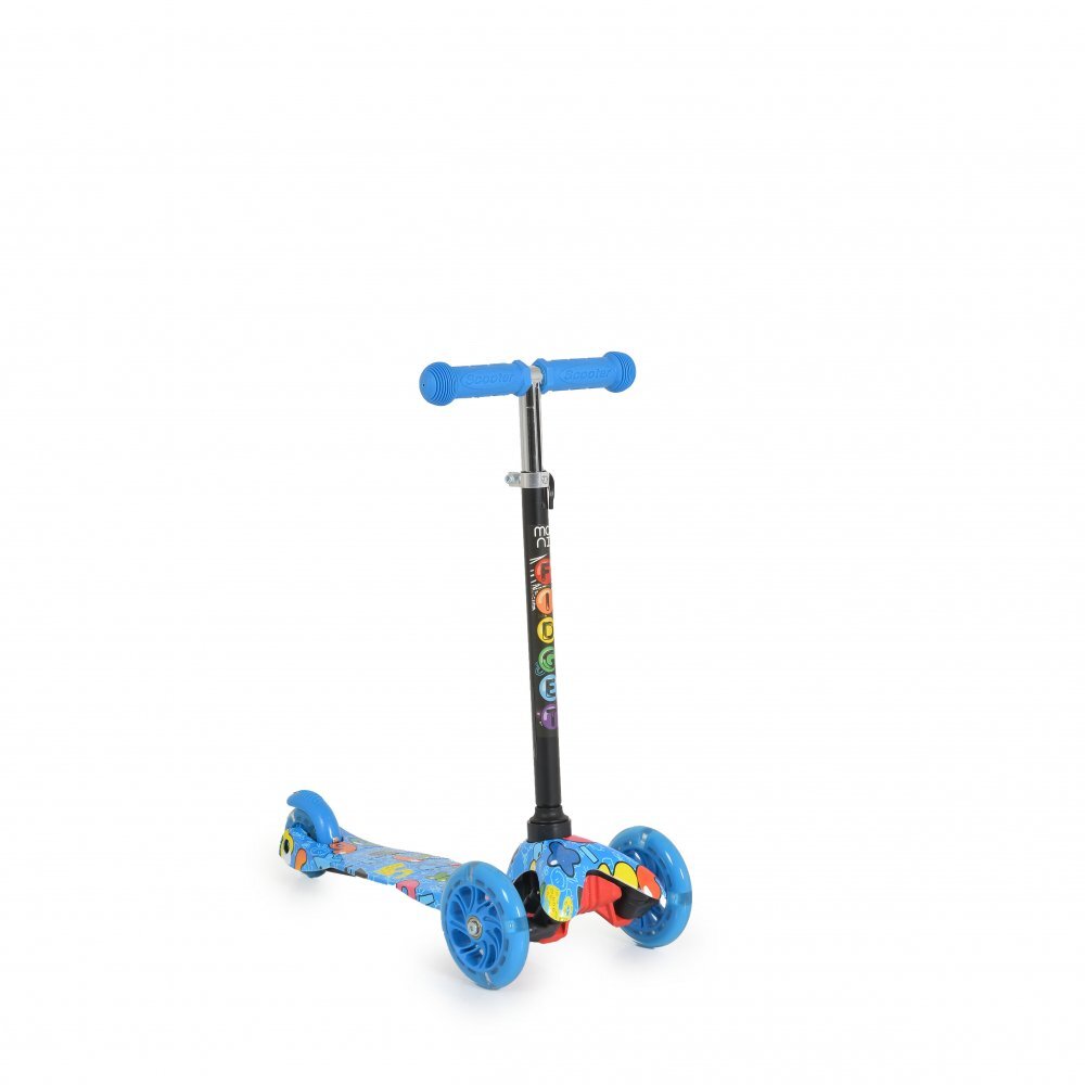 MONI Trotineta intuitiva cu inaltime reglabila intre 50-74cmroti cu lumini LEDde la 3ani si pana la 40kg Fidget Blue