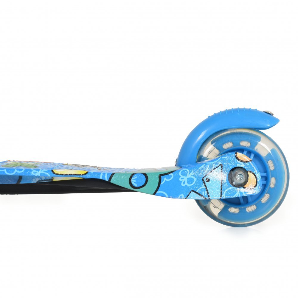 MONI Trotineta intuitiva cu inaltime reglabila intre 50-74cmroti cu lumini LEDde la 3ani si pana la 40kg Fidget Blue