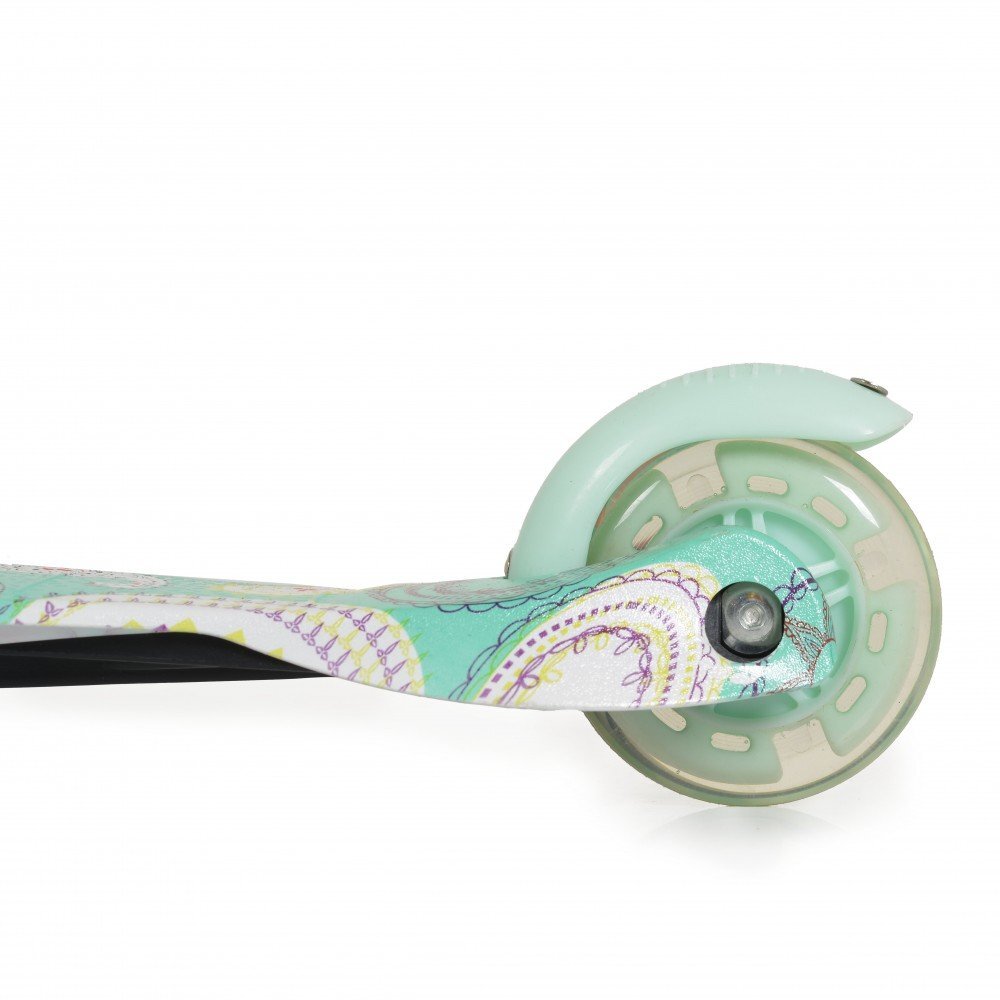 MONI Trotineta intuitiva cu inaltime reglabila intre 50-74cmroti cu lumini LEDde la 3ani si pana la 40kg Fidget Mint