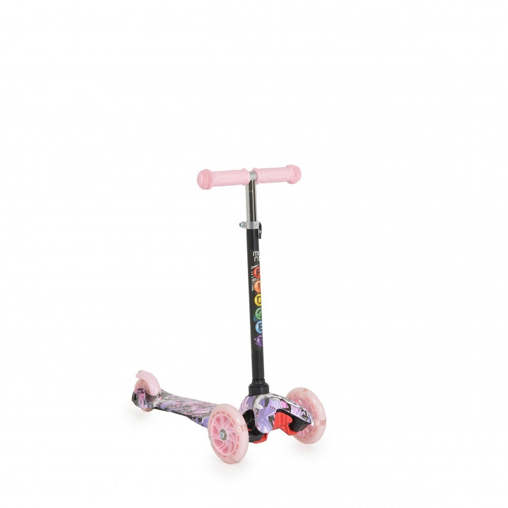 MONI Trotineta intuitiva cu inaltime reglabila intre 50-74cmroti cu lumini LEDde la 3ani si pana la 40kg Fidget Pink