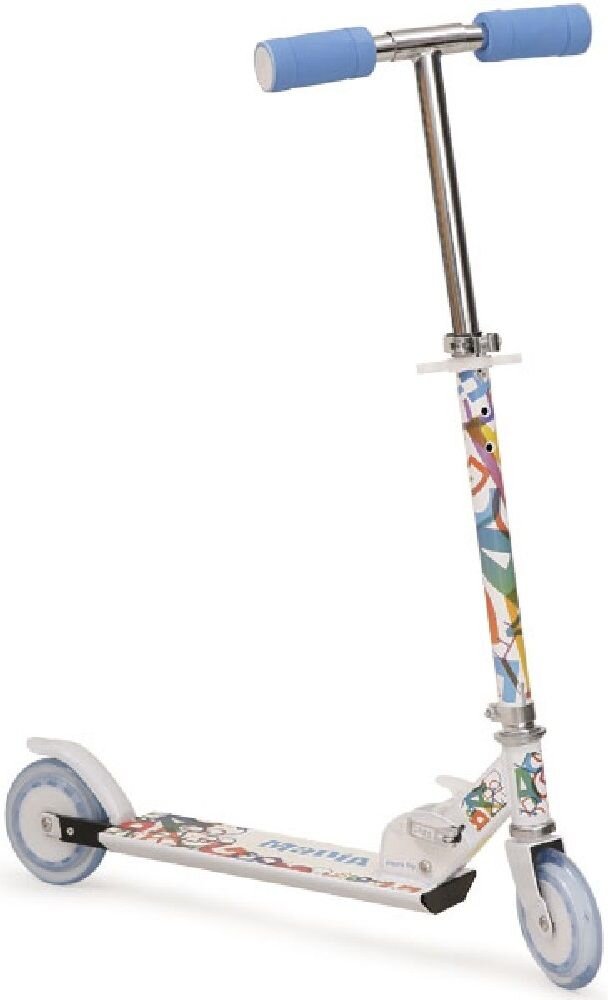 MONI Trotineta pliabila cu baza antiderapantainaltime ghidon reglabila 60-82 cm si roti PUde la 3ani si pana la 20kg Magic Blue