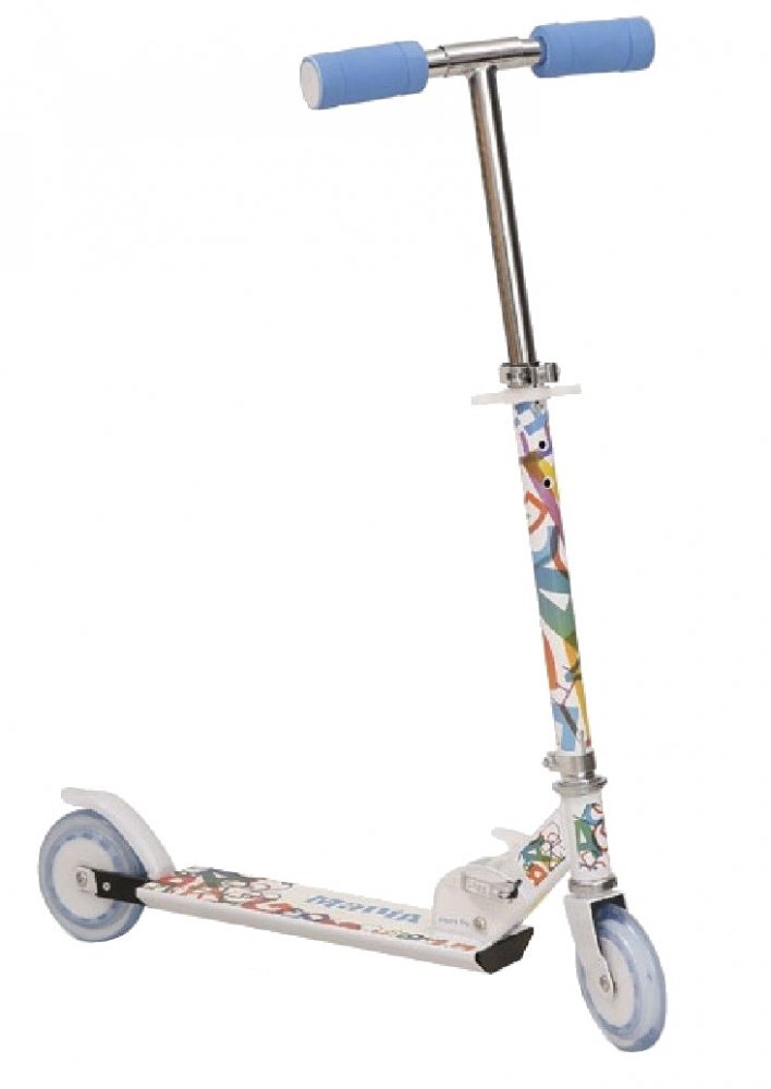 MONI Trotineta pliabila cu baza antiderapantainaltime ghidon reglabila 60-82 cm si roti PUde la 3ani si pana la 20kg Magic Blue