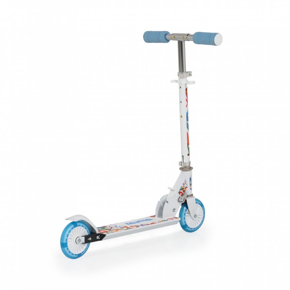 MONI Trotineta pliabila cu baza antiderapantainaltime ghidon reglabila 60-82 cm si roti PUde la 3ani si pana la 20kg Magic Blue