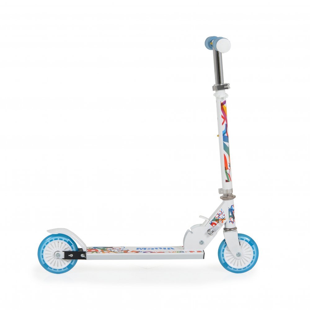 MONI Trotineta pliabila cu baza antiderapantainaltime ghidon reglabila 60-82 cm si roti PUde la 3ani si pana la 20kg Magic Blue