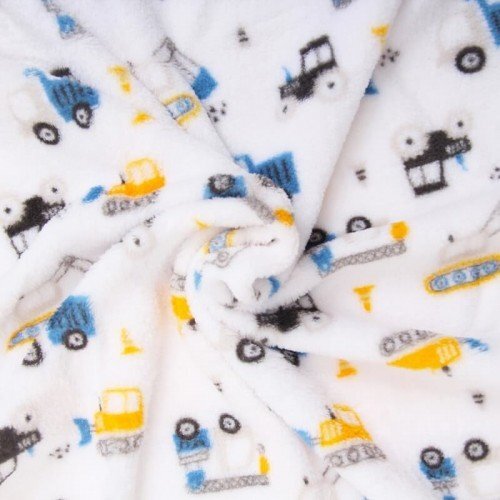 Mother's Choice Paturica din fleece pentru bebelusi model autovehicule