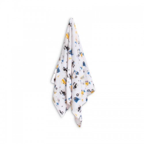 Mother's Choice Paturica din fleece pentru bebelusi model autovehicule