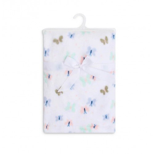 Mother's Choice Paturica din fleece pentru bebelusi model fluturasi