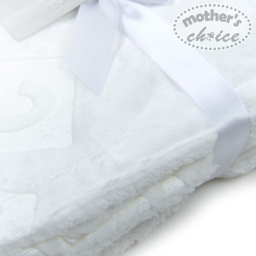 Mother's Choice Paturica pufoasa Mothers Choice pentru bebelusi model litere alba