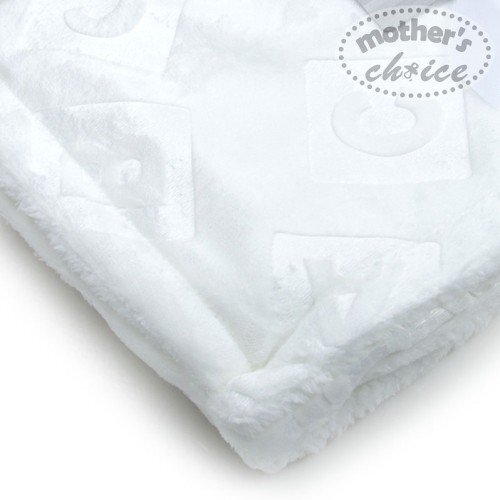 Mother's Choice Paturica pufoasa Mothers Choice pentru bebelusi model litere alba