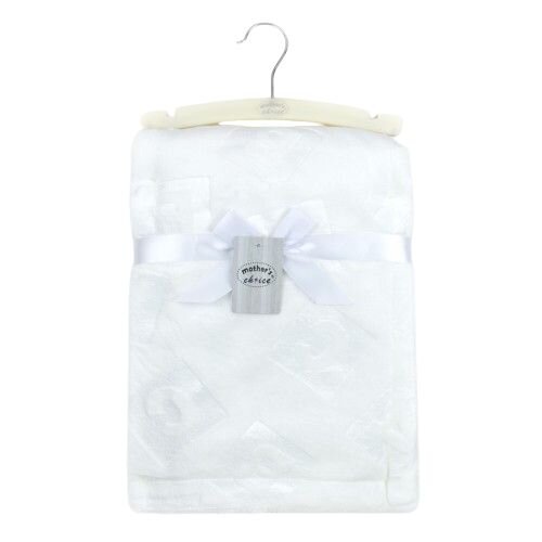 Mother's Choice Paturica pufoasa Mothers Choice pentru bebelusi model litere alba