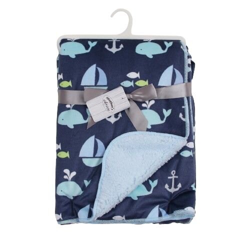 Mother's Choice Paturica pufoasa Mothers Choice pentru bebelusi model marin