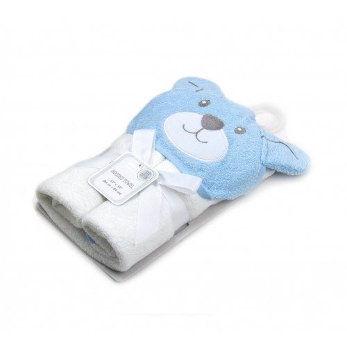 Mother's Choice Prosop bebe cu gluga din bumbac ursulet bleu