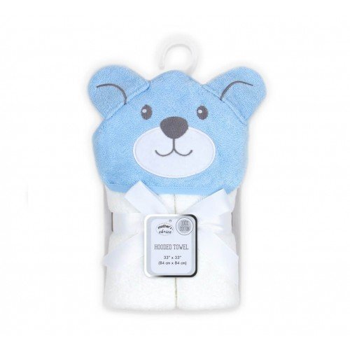 Mother's Choice Prosop bebe cu gluga din bumbac ursulet bleu