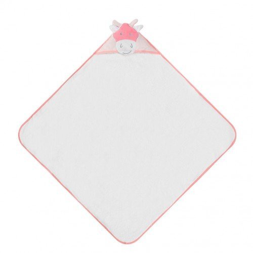 Mother's Choice Prosop cu gluga din bumbac pentru bebelusi Calut Roz 84x84cm
