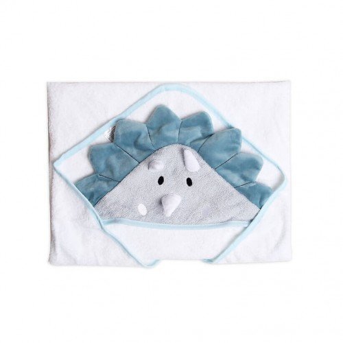 Mother's Choice Prosop cu gluga din bumbac pentru bebelusi Dino 84x84cm
