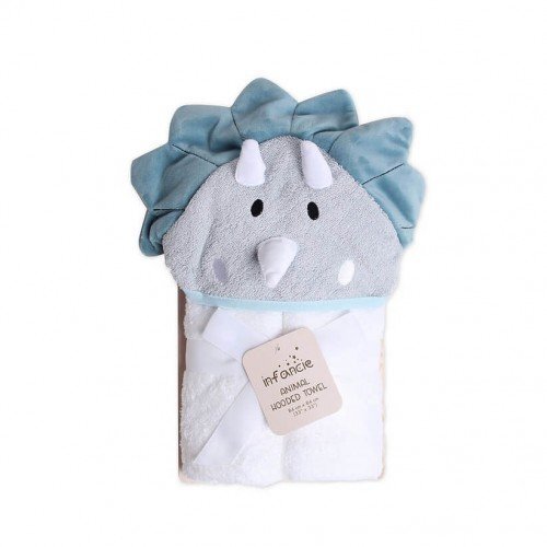 Mother's Choice Prosop cu gluga din bumbac pentru bebelusi Dino 84x84cm