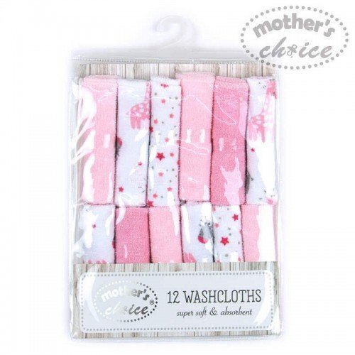 Mother's Choice Set 12 mini prosopele pentru bebelusi alb si roz