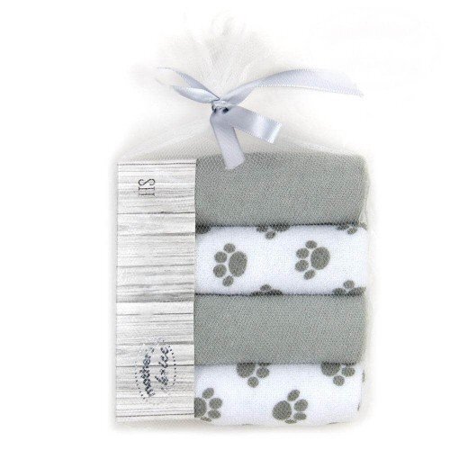 Mother's Choice Set 4 mini prosopele Mothers Choice pentru bebelusi alb si gri