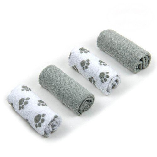Mother's Choice Set 4 mini prosopele Mothers Choice pentru bebelusi alb si gri