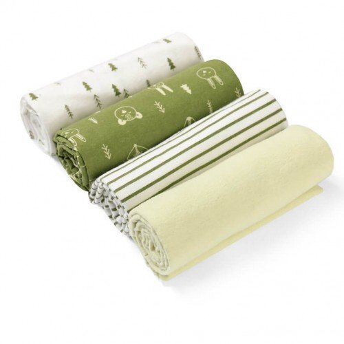 Mother's Choice Set 4 paturici subtiri din bumbac pentru bebelusi unisex Verde