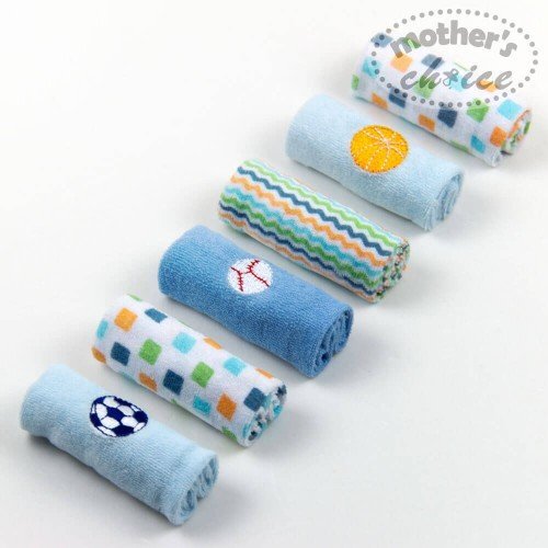 Mother's Choice Set 6 mini prosopele pentru bebelusi bleu