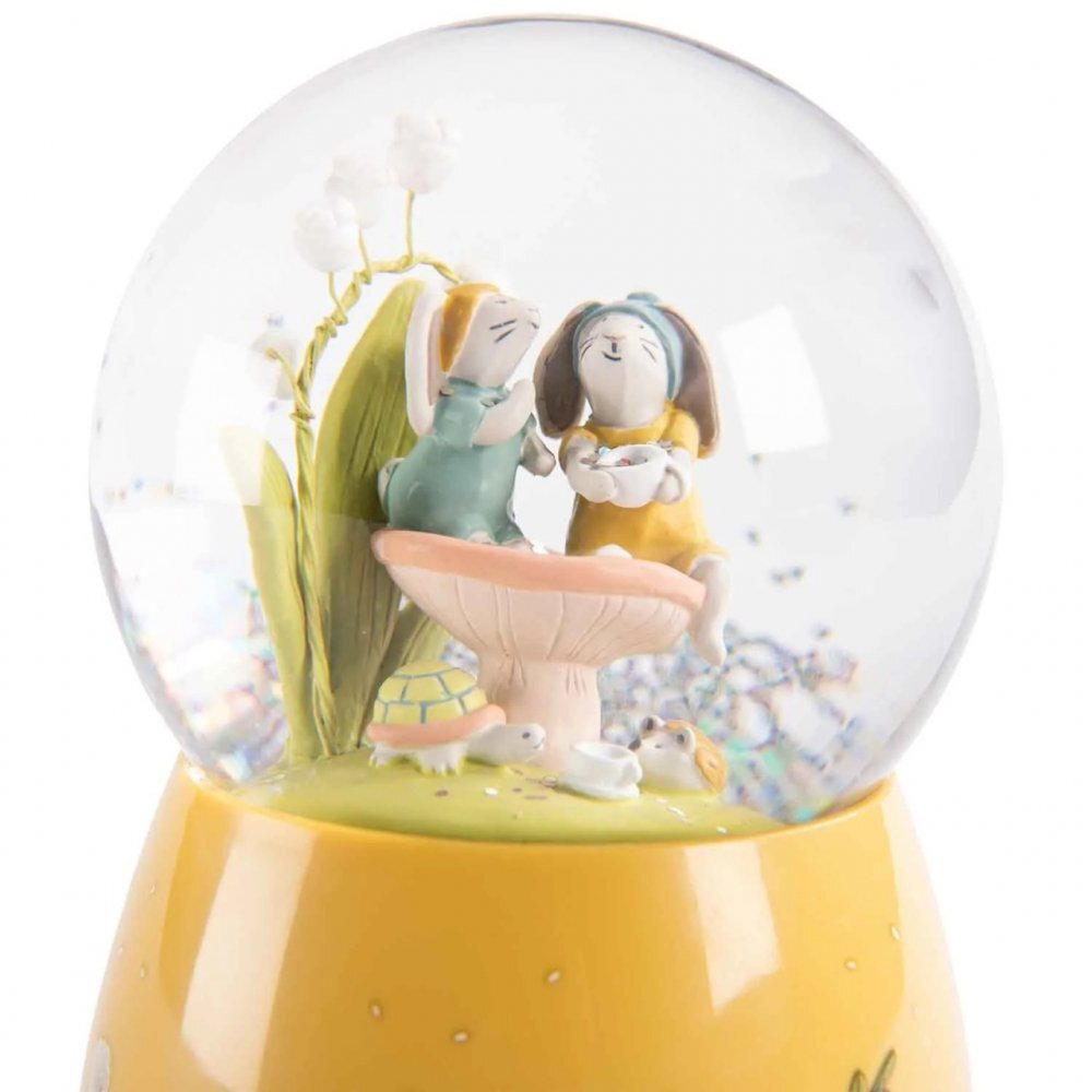 Moulin Roty Glob muzical cu zapada Trois petits lapins