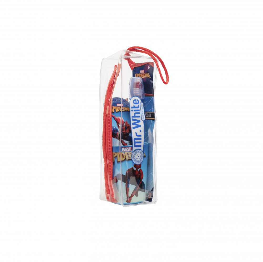 Mr.white Set igiena dentara copii cu borseta Spiderman