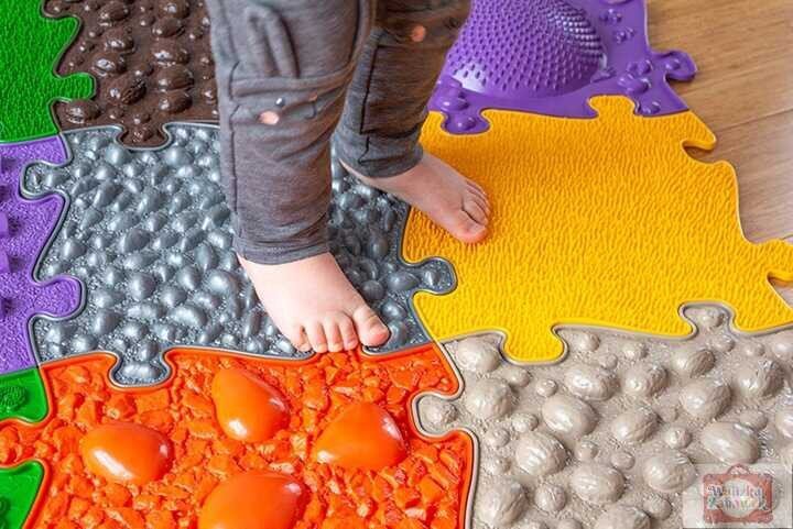 Muffik Covoras ortopedic senzorial puzzle set mediu 2A