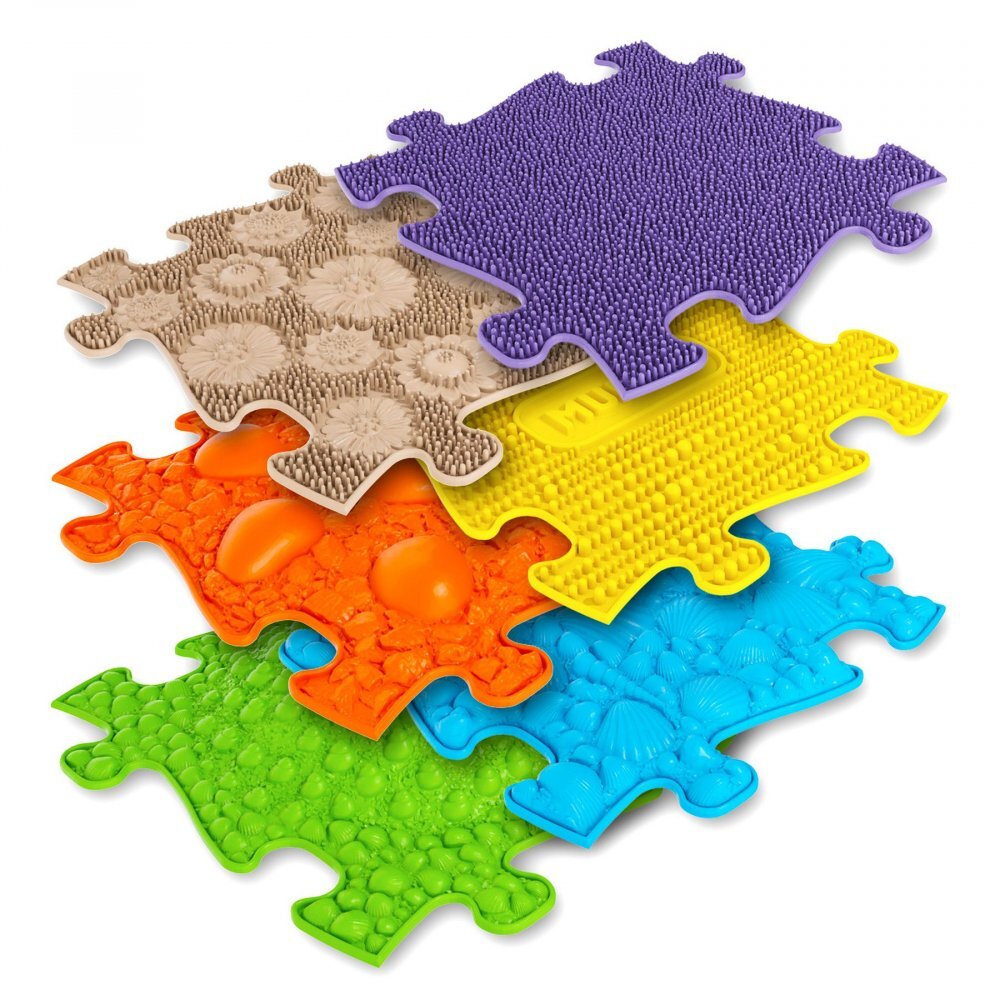 Muffik Covoras ortopedic senzorial puzzle set pentru bebelusi