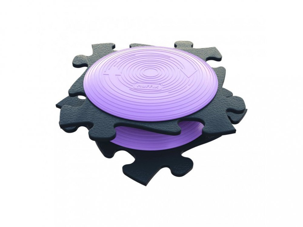 Muffik Covoras ortopedic senzorial puzzle set Rotana gri-lila