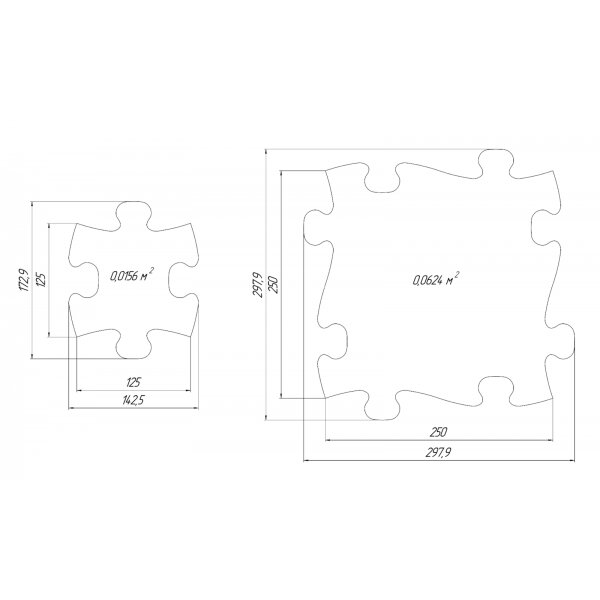 Muffik Covoras ortopedic senzorial tip puzzle Set Valgus 15 piese