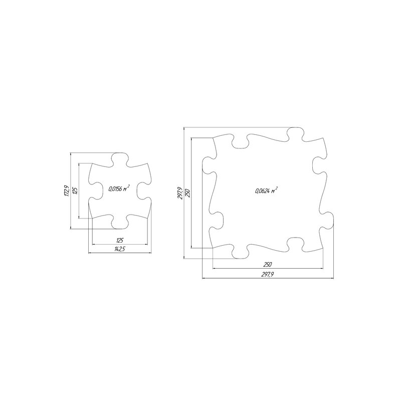 Muffik Set covorase ortopedice senzoriale puzzle Diamant A
