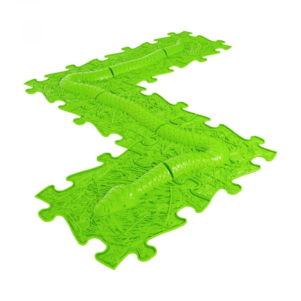 Muffik Set covorase ortopedice senzoriale puzzle sarpe lime B
