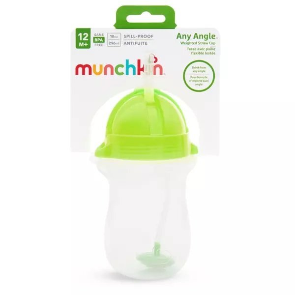 Munchkin Cana Any Angle Click Lock cu pai flexibil 12L+ 296ml green