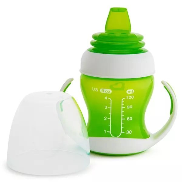 Munchkin Cana Gentle cu manere 118 ml 4L+ green