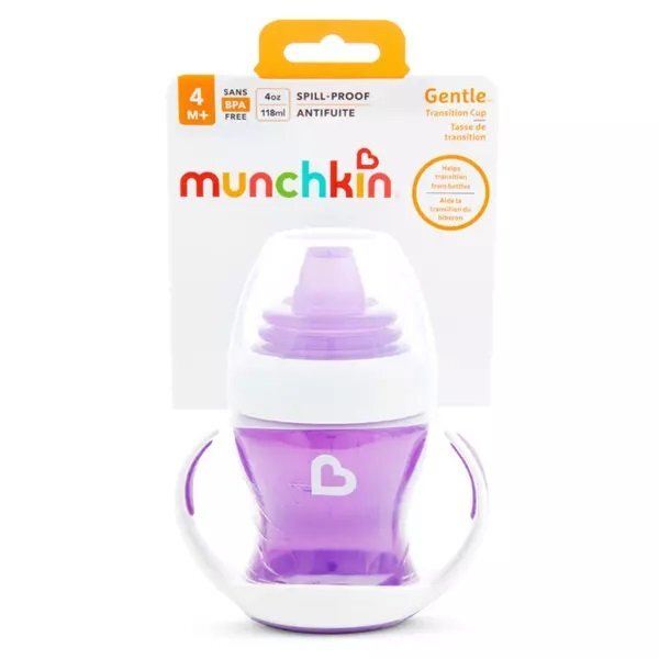 Munchkin Cana Gentle cu manere 118 ml 4L+ purple