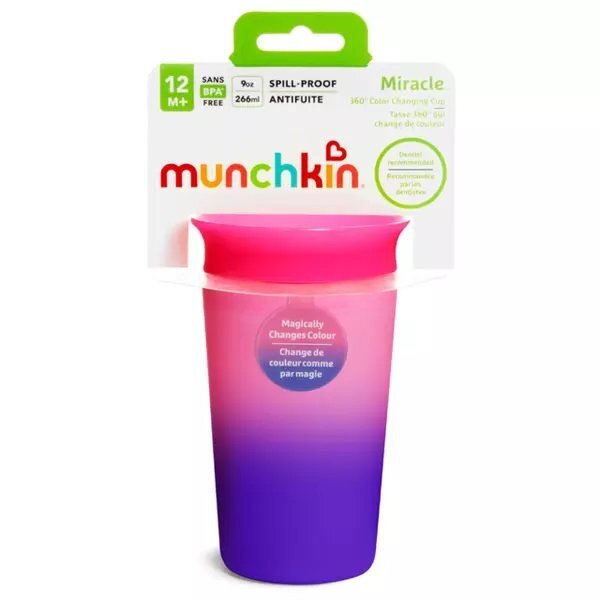 Munchkin Cana Miracle 360 Colour Change 266ml 12L+ pink