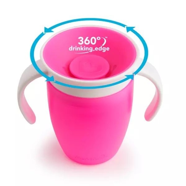 Munchkin Cana Miracle 360 cu manere 207ml 6L+ pink