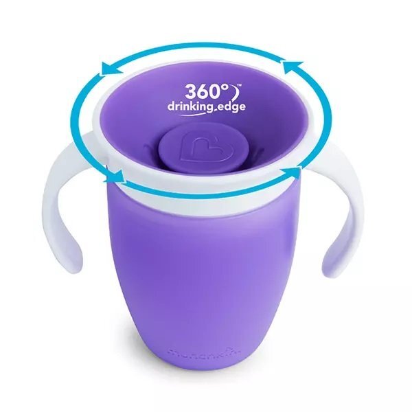 Munchkin Cana Miracle 360 cu manere 207ml 6L+ purple