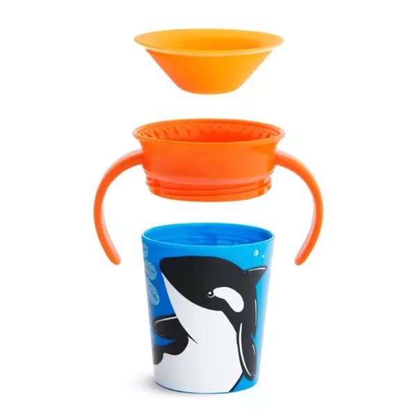 Munchkin Cana Miracle 360 cu manere WildLove 177ml 6L+ orca whale