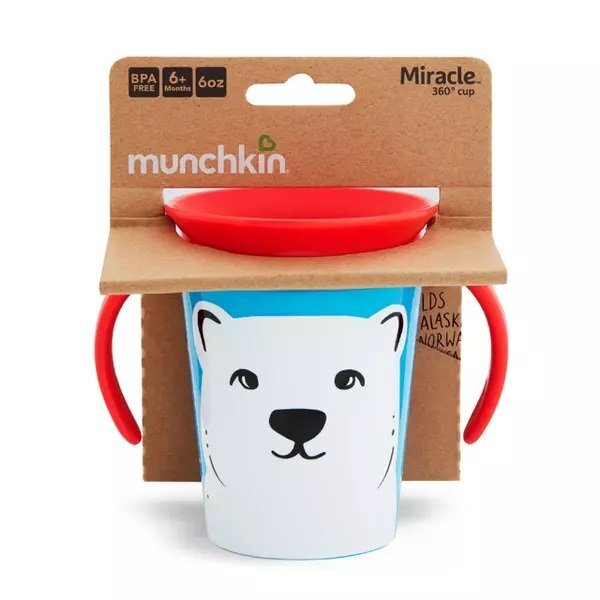 Munchkin Cana Miracle 360 cu manere WildLove 177ml 6L+ polar bear