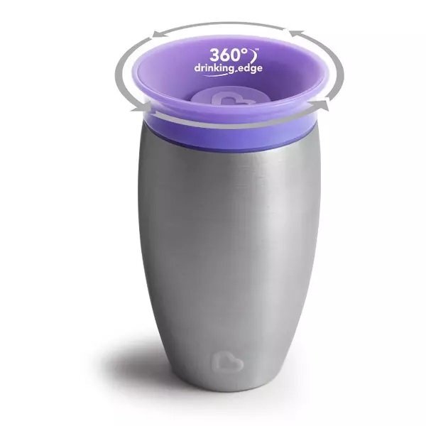 Munchkin Cana Miracle 360 Stainless Steel 296ml 12L+ purple