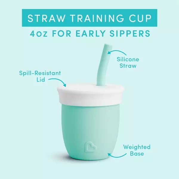 Munchkin Canuta Cest Silicone din silicon cu pai 118ml 6L+ mint