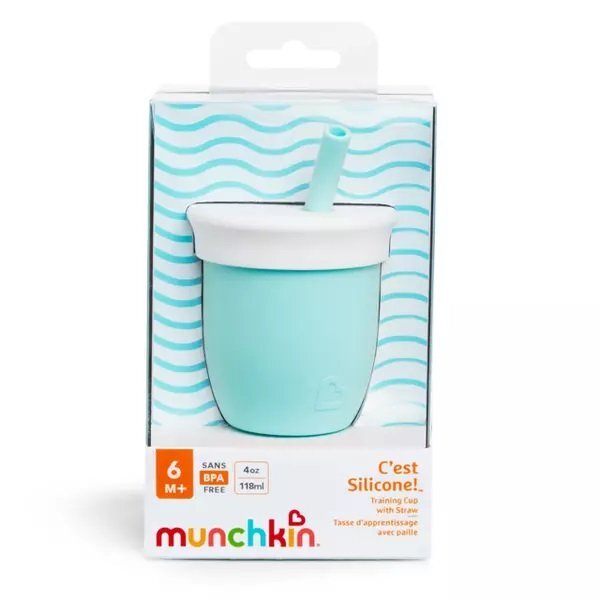 Munchkin Canuta Cest Silicone din silicon cu pai 118ml 6L+ mint