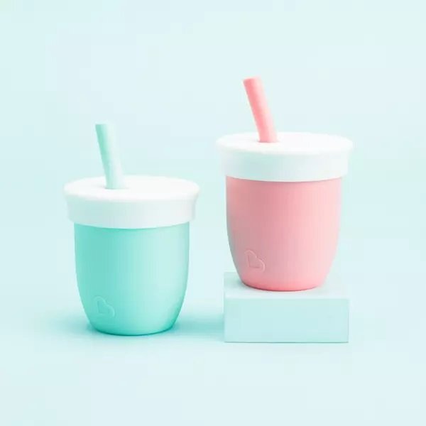 Munchkin Canuta Cest Silicone din silicon cu pai 118ml 6L+ mint